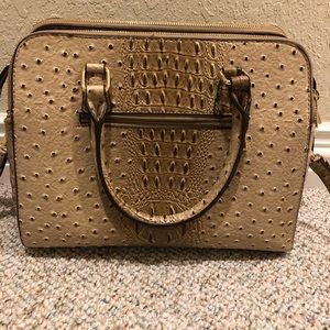Two tone tan and brown purse
